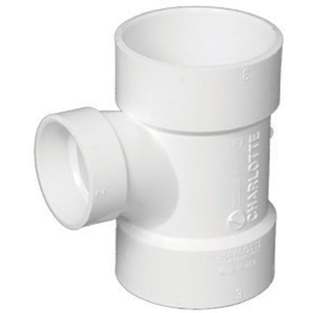 Charlotte Pipe And Foundry Charlotte Pipe Schedule 40 2 in. Hub X 2 in. D Hub PVC Sanitary Tee 1 pk PVC004011000